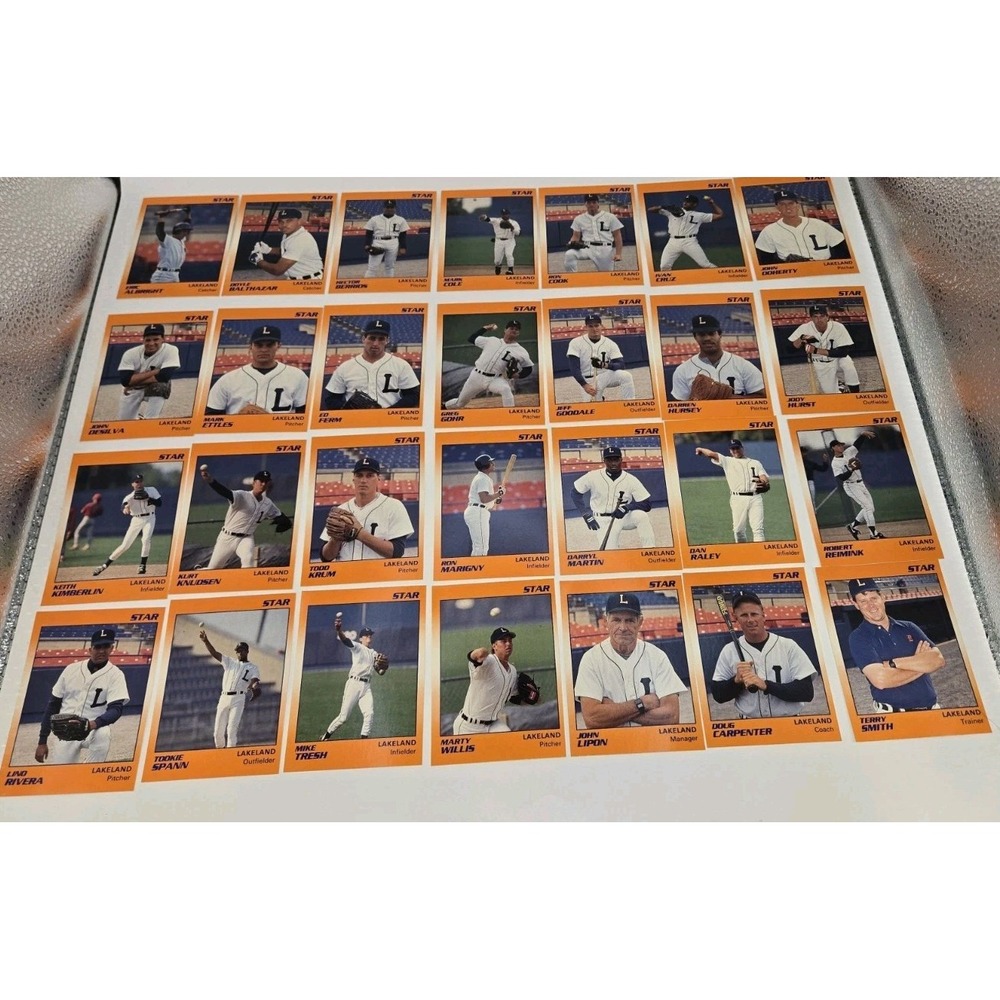 1990 Lakeland Tigers Team Set 28 Cards –‎ Todd Jones, Gohr, Desilva, Cruz